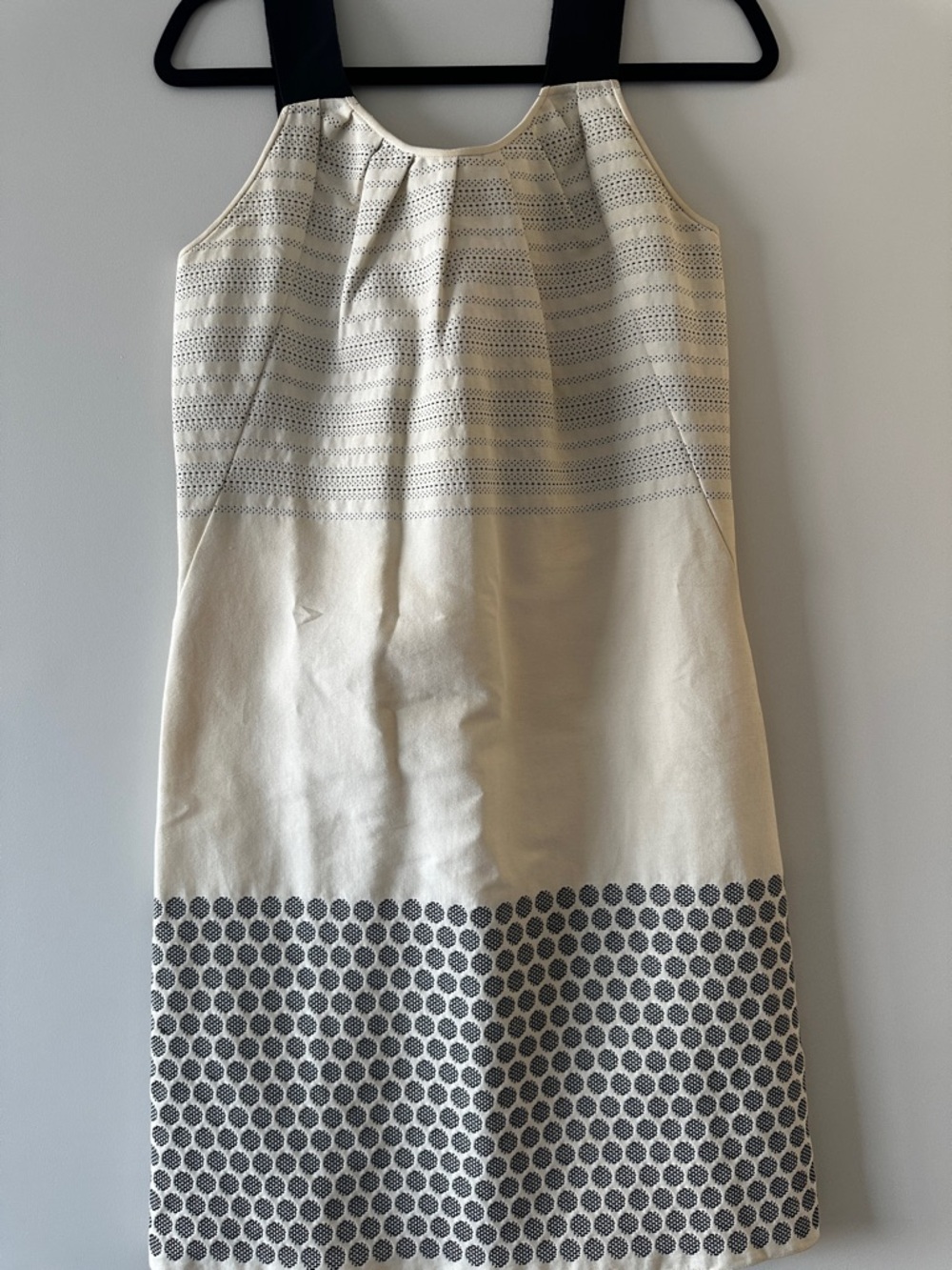 Zero + Maria Cornejo Cream and Black pattern dress sz 6 - Picture 4 of 9